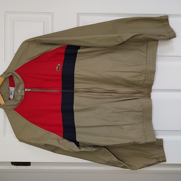 Men's Lacoste Izod Vintage VTG Retro  Jacket Zip Striped - Medium - Picture 1 of 9